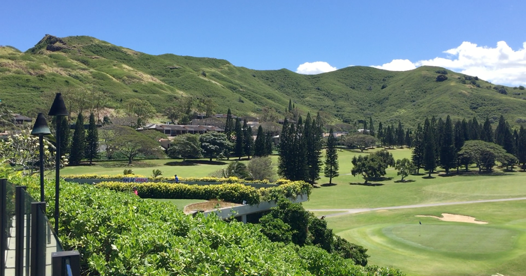 Mid-Pacific Country Club - View from Pool Deck