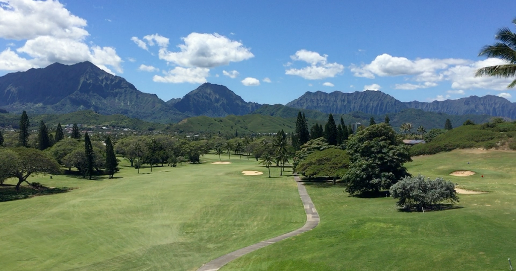 View of Cart Path and Golf Course with Koolau Mountains in the background