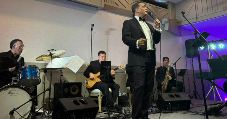 Paul Shimomoto and the Rat Pack Revue: On stage at Mid-Pacific Country Club