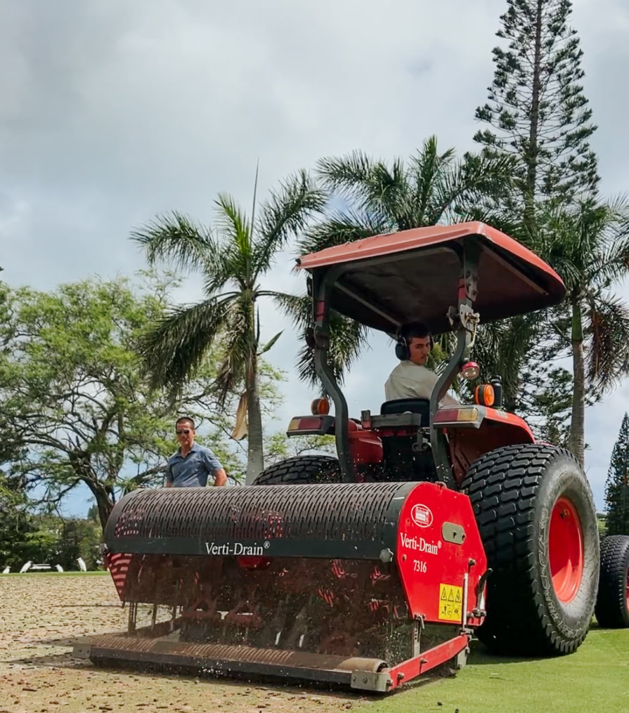 Course Aerification Equipment at Mid-Pacific Country Club